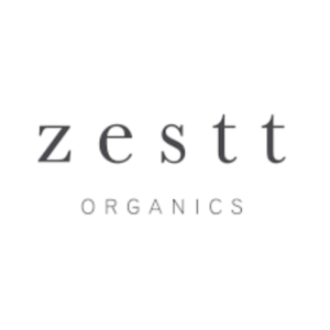 zestt organics brand logo in gray letters